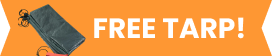 An orange banner with a tarp image and text saying 'FREE TARP!'