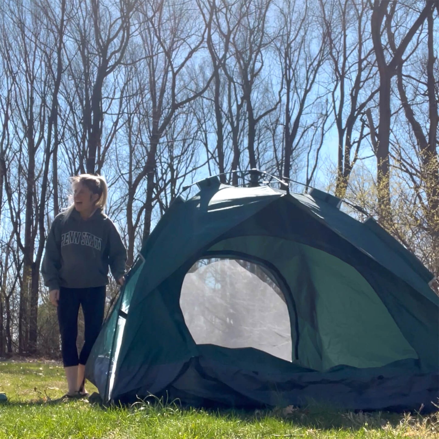 Large-Sized 3 Secs Tent + FREE Camping Tarp (For 2-3 Person, UK)