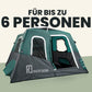 Großes 2-Schritt-Kabinenzelt + KOSTENLOSE Camping-Plane (für bis zu 6 Personen, DE).