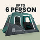 Large-Sized 2-Step Cabin Tent + FREE Camping Tarp (Up To 6 Person, EU).