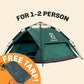 Small-Sized 3 Secs Tent + FREE Camping Tarp (Up to 2 Person, EU)