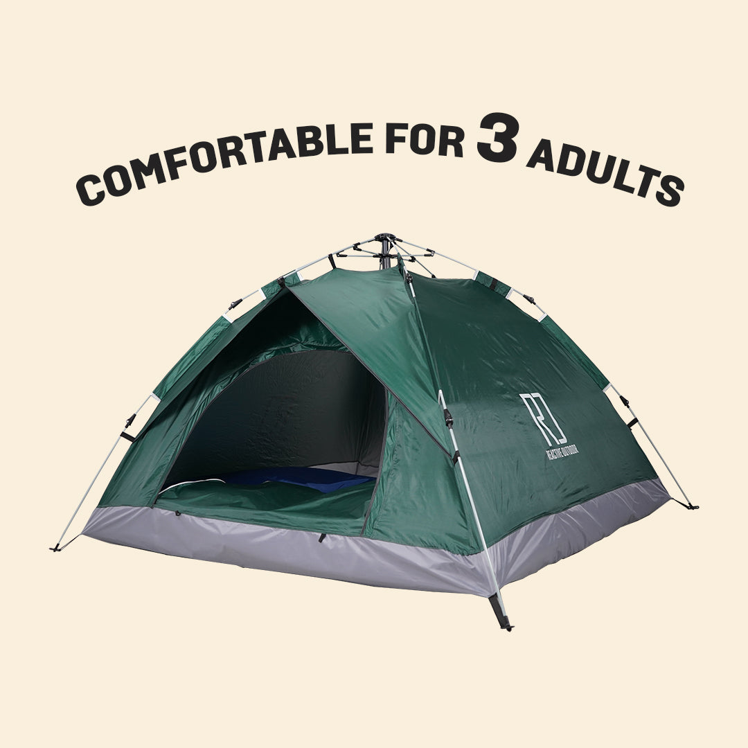 Large-Sized 3 Secs Tent (Comfortable for 3 Adults, CA)